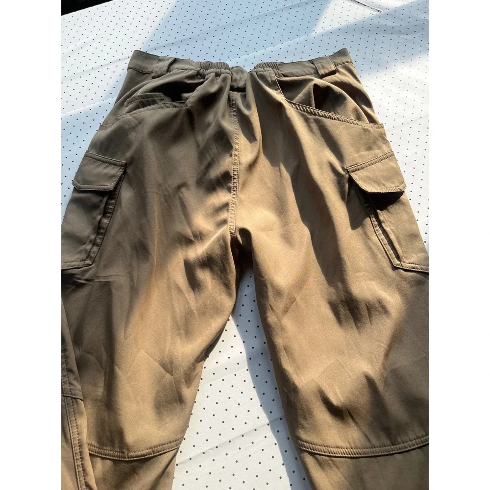 Tactical Series Mens Cargo Pants Khaki Tan Outdoor Hiking Utility Size L-33